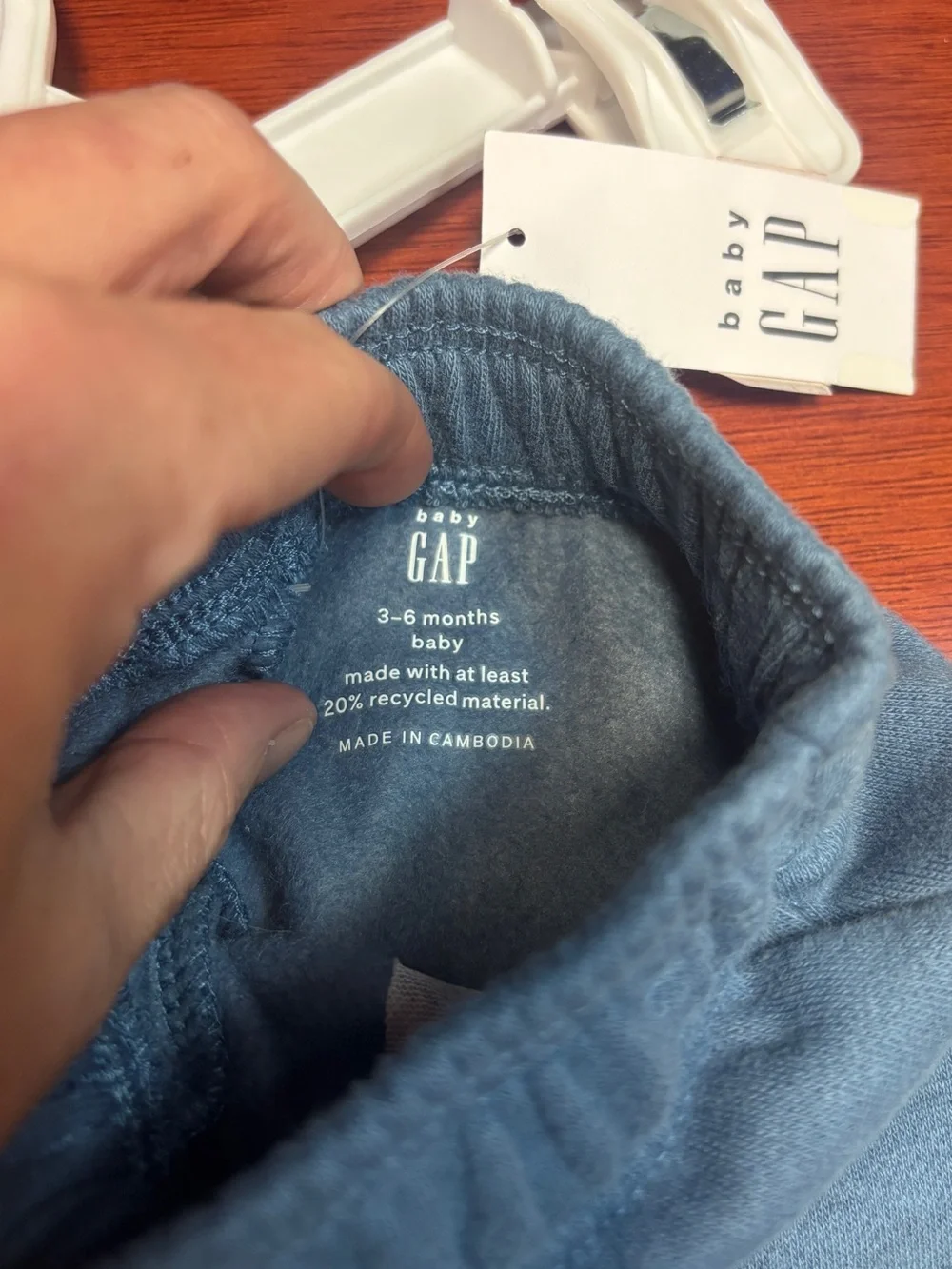 NWT Baby GAP bundle of three (3-6mo, 2x6-12mo) Dusty Blue Fleece Joggers